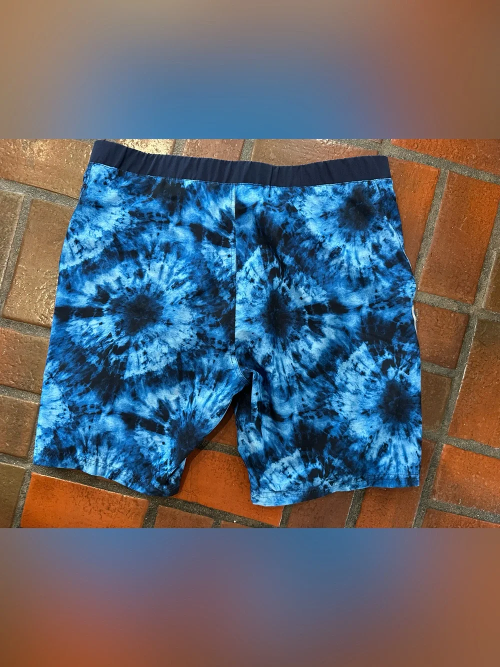 ZeroXposur Men’s Stretch Swim Trunks w   Zip Pocket Navy Dive Tie Dye Pool Beach